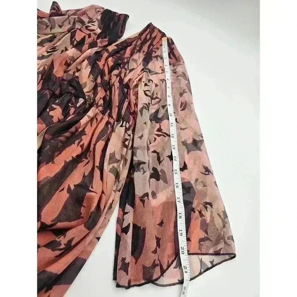 Alice + Olivia Women's L Conry Silk Bell Sleeve Gossip Girl Mini Dress - Picture 6 of 10